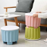 Storage Stool Plastic Large Capacity Stackable Storage Box Footstool Seat - Pkwebstore