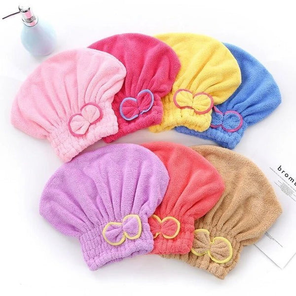 Super Absorbent Turban Hair Towel Cap - Pkwebstore