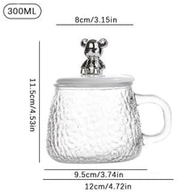 Tea and Coffee Glass Cup with Lid - Pkwebstore