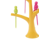 Tree Birds Design Rainbow Plastic Fruit Forks - Pkwebstore