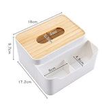 Wooden Desktop Tissue And Remote Holder - Pkwebstore