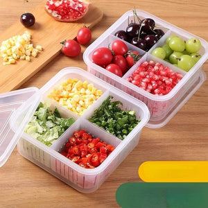 Plastic grids with boards for food