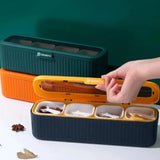 4 in 1 Transparent Seasoning Box (With Spoon) - Pkwebstore