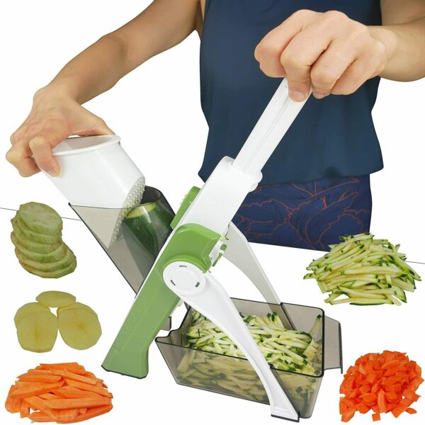 4 In 1 Vegetable Cutter Chopper Adjustable Multi-functional Vegetable Cutter Kitchen Shredder Grater Artifact - Pkwebstore