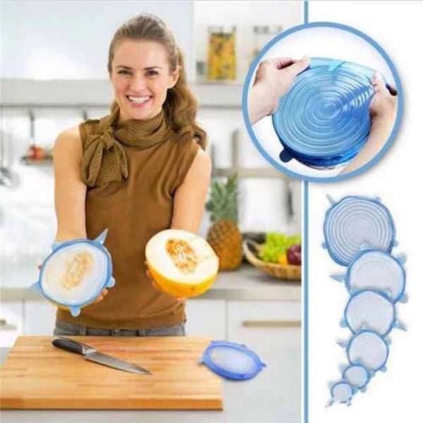 6 Pcs Silicone Covers Lid – Airtight Bowl Cover Lid - Pkwebstore