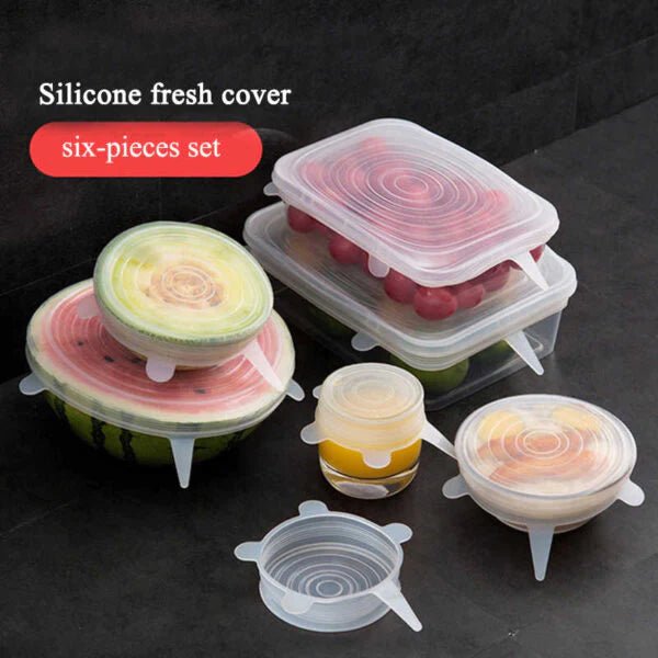 6 Pcs Silicone Covers Lid – Airtight Bowl Cover Lid - Pkwebstore