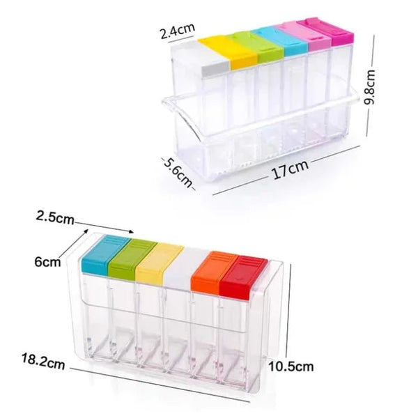 6 Units Transparent Spices Container - Pkwebstore