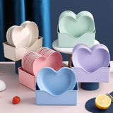 8Pcs Heart Shaped Spit Bone Dish Plates - Pkwebstore