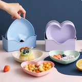 8Pcs Heart Shaped Spit Bone Dish Plates - Pkwebstore