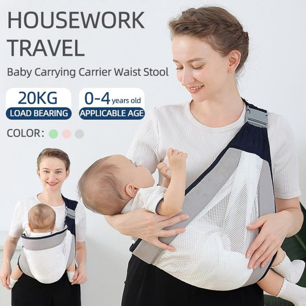 Baby Carrier - Ergonomic Baby Strap one Shoulder Labor - Saving Polyester Baby Half Wrapped Sling - Pkwebstore