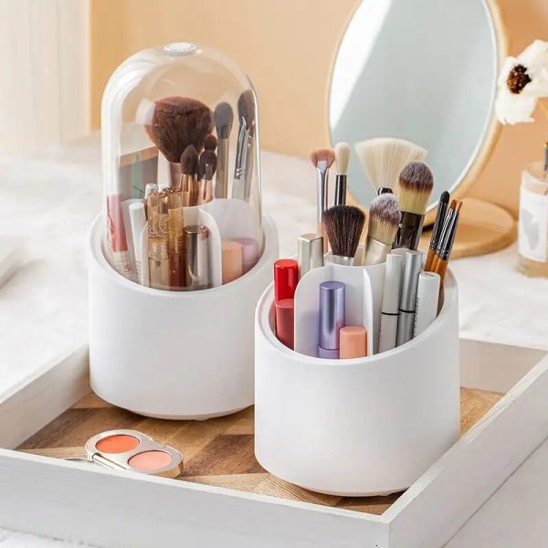 Brush Container Makeup Brush Holder Dust-proof Rotating - Pkwebstore