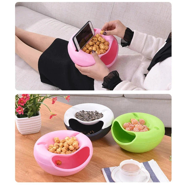 Creative Lazy Snack Bowl With Phone Holder - Pkwebstore