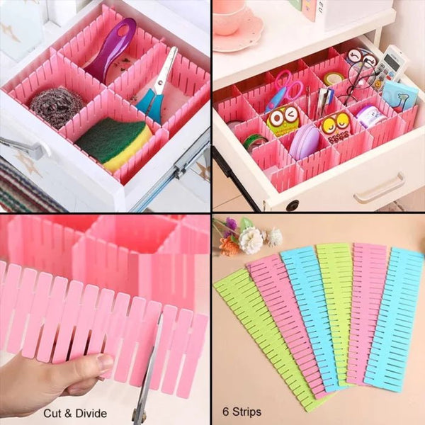 Drawer Divider 4 Strips Adjustable Drawer Organizer - Pkwebstore