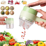 Electric Handheld Hammer Vegetable Cutter Set Food Chopper Multifunction Vegetable Fruit Slicer, Garlic Pepper Chili Onion Celery Ginger Meat - Pkwebstore