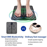 EMS Foot Massager Mat - Electric USB Charging Smart Display - Tens Acupuncture Feet Cushion Blood Circulation Pad Health Care Home - Pkwebstore