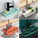 Faucet Drainer Rack Kitchen Sink Sponge Draining Storage Rack Organizer - Pkwebstore