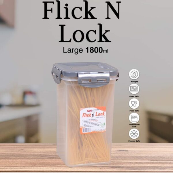 Flick N Lock Air Tight Jar Large - Pkwebstore