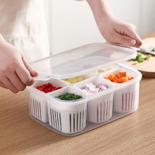 Fridge Food Storage Container With Lid, Airtight Refrigerator Food Box With 6 Pcs Detachable Drain Basket - Pkwebstore