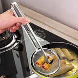 Frying Tong With Strainer Stainless Steel - Pkwebstore