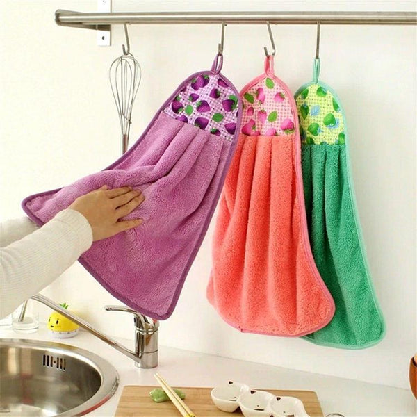 Hanging Kitchen Towel Small Soft Dish Towel Cloth For Kitchen Bathroom Use - Pkwebstore