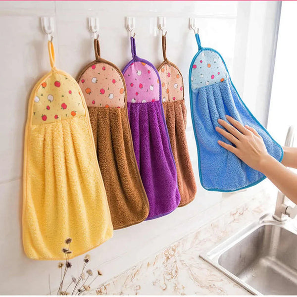 Hanging Kitchen Towel Small Soft Dish Towel Cloth For Kitchen Bathroom Use - Pkwebstore