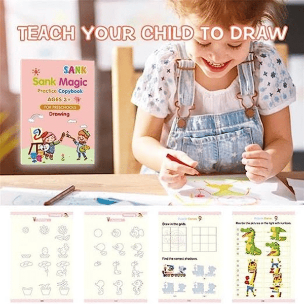 Kids Reusable Practice Copybook Handwiriting Workbook - Pkwebstore