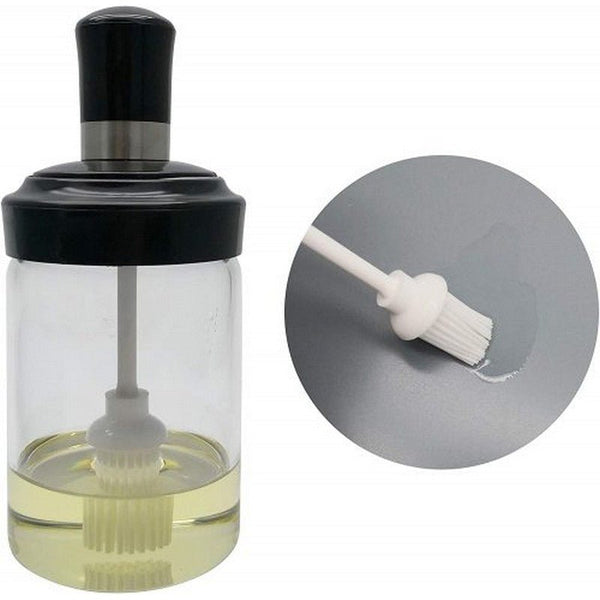 Kitchen Condiment Jar With Brush - Pkwebstore