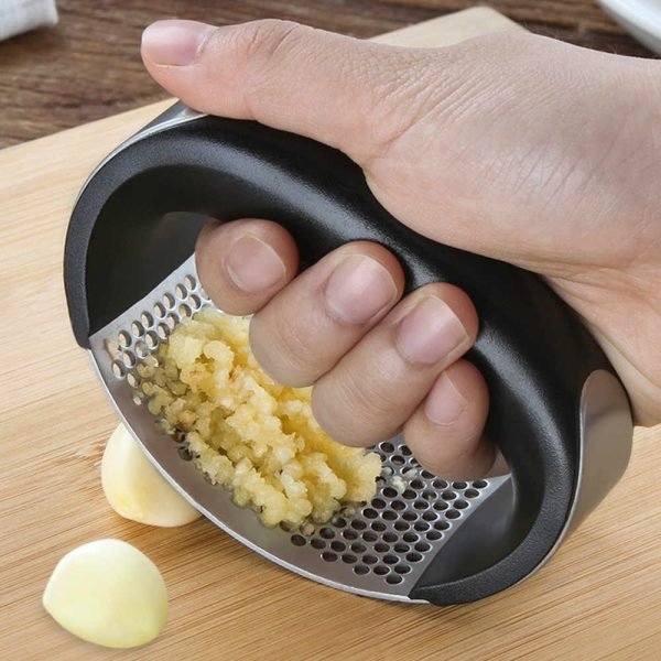 Manual Vegetable Press Stainless Steel - Handheld Ginger Garlic Curve Mincer Chopping - Pkwebstore