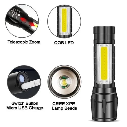 Mini 2in1 Waterproof Laser Led Metal Body Rechargeable - Pkwebstore