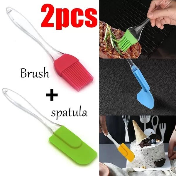 Pack Of 2 – Large Spatula & Bbq Oil Brush - Pkwebstore