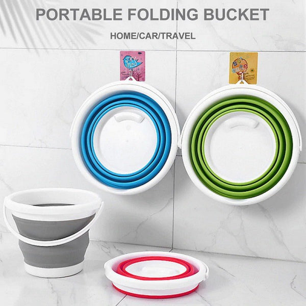 Portable Foldable Silicone Bucket 10 Ltr - Pkwebstore