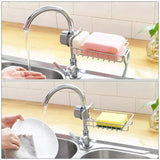 Sink Organizer with Faucet Drain Basket, Soap and Sponge Holder - Pkwebstore